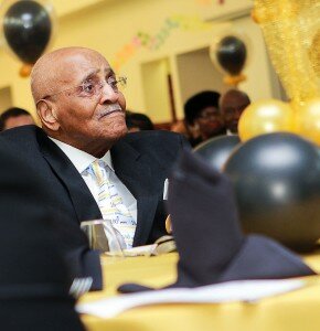 Reginald Beverly at his 100th birthday celebration.