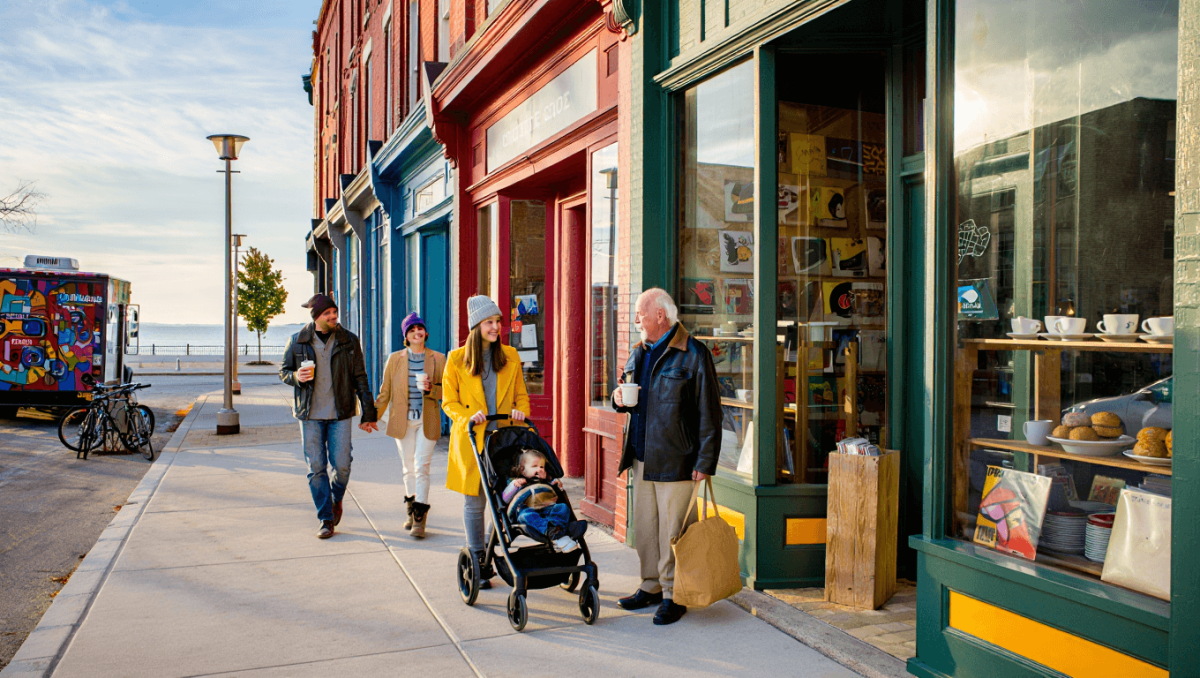 Buffalo, New York, USA downtown city skyline.