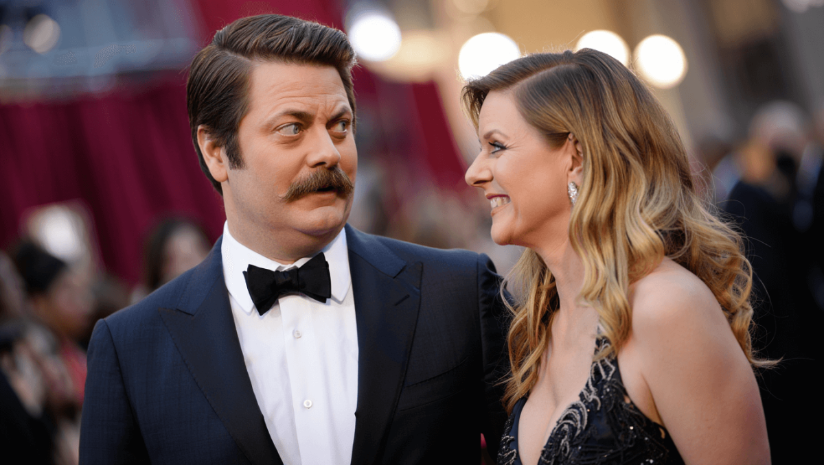 
		Nick Offerman isn’t sure how he landed âgorgeousâ wife Megan Mullally: ‘I look like somethingâs butthole’	