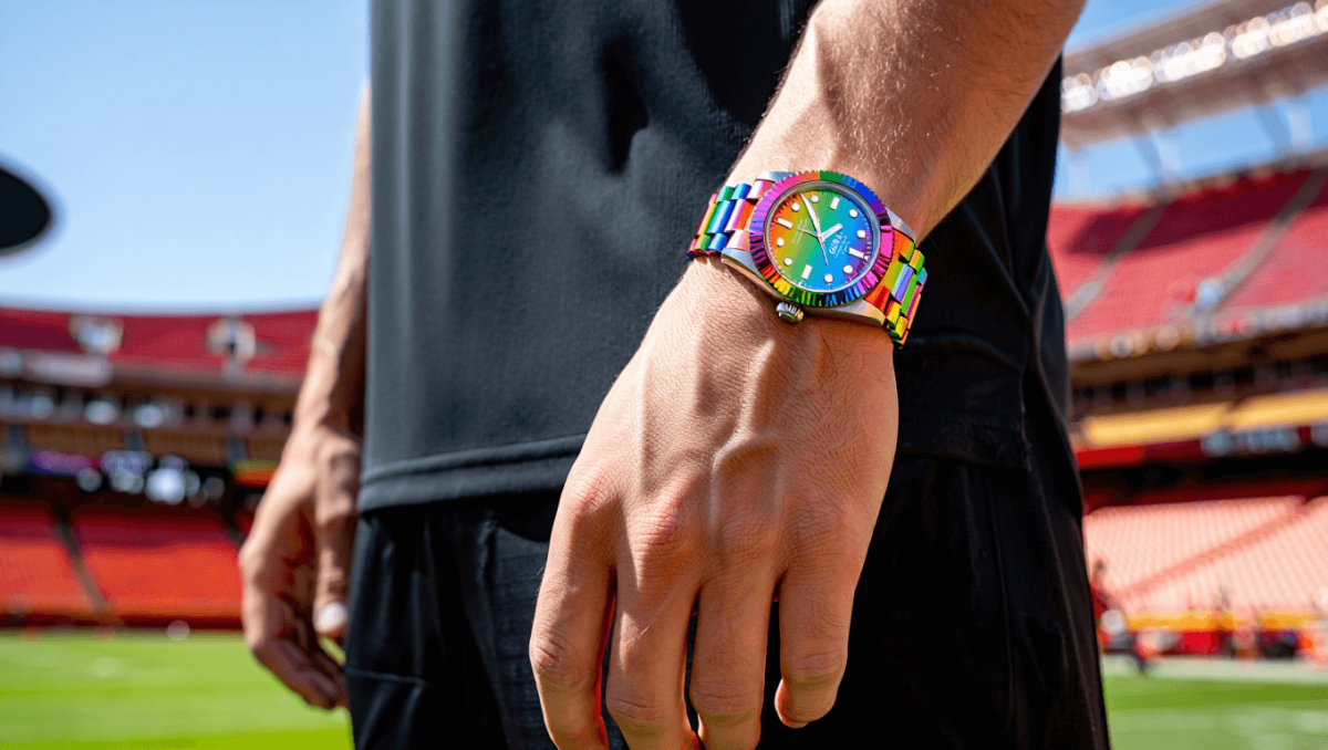 Travis Kelce’s rare rainbow Rolex watch could be worth half a million dollars