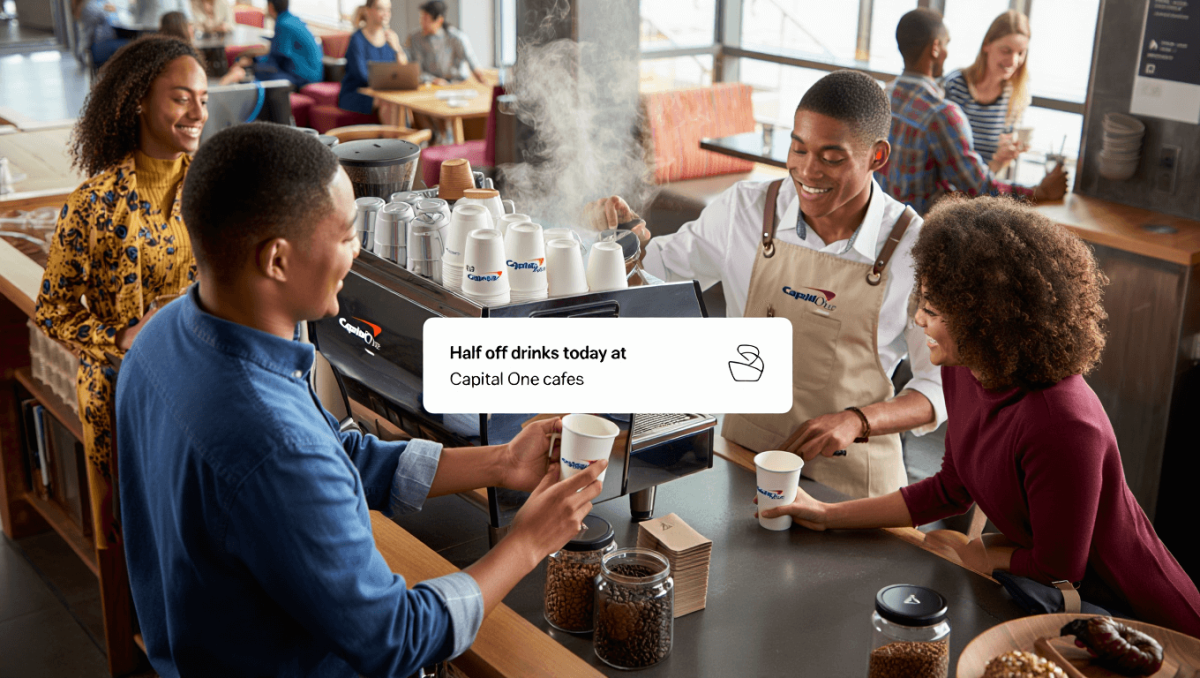 Get your caffeine fix with half off drinks at Capital One cafes