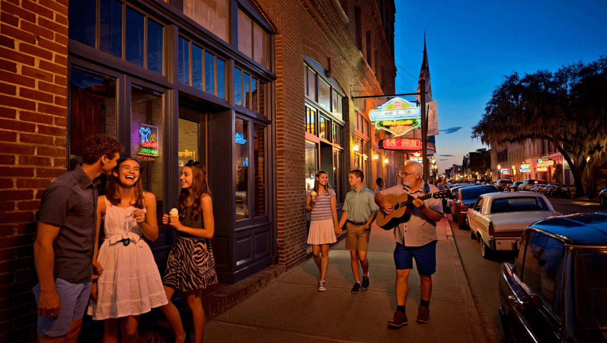 Historic buildings on Main St in downtown Durham, NC