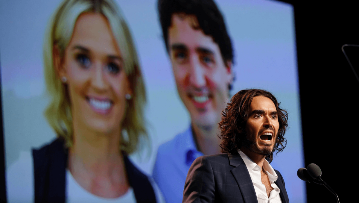 Russell Brand blasts Katy Perry’s romance with ‘stooge’ Justin Trudeau: ‘C’mon man’