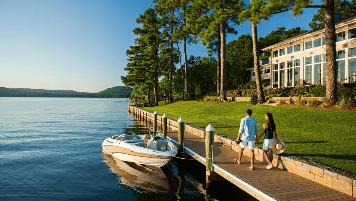 Panoramic view of Lake Oconee in Greensboro, GA