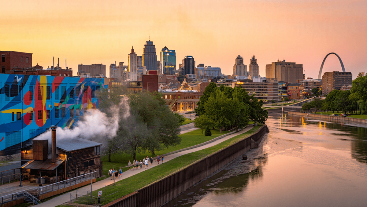 Kansas City skyline at dusk
