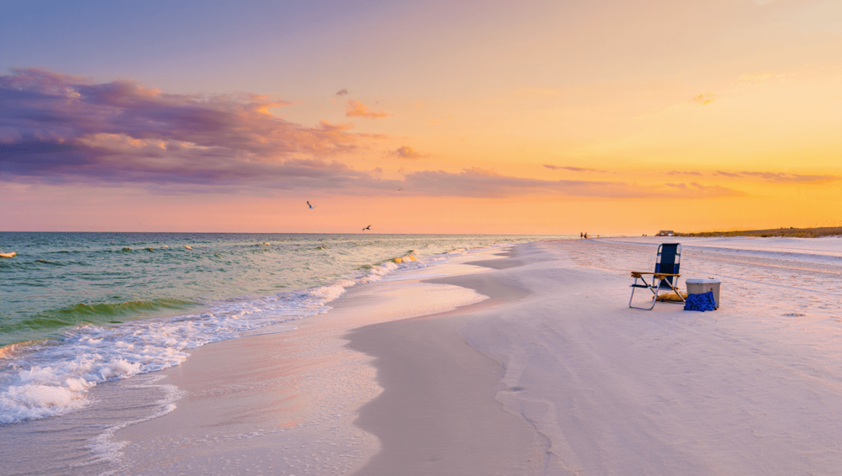 Beachgoers at Ken Combs Pier in Gulfport, MS
