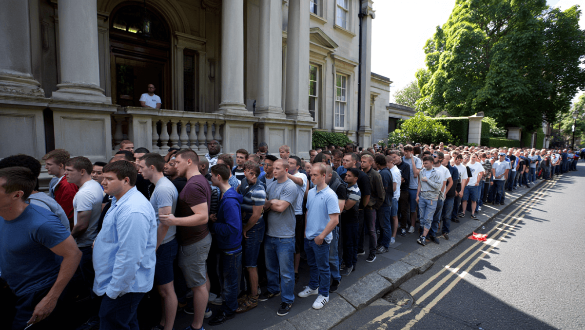 Men waited seven hours, so here are all the grimy videos from the queue at Bonnie Blue’s event