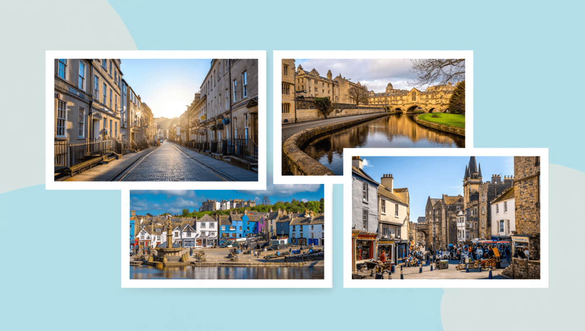 Historic street of Old Town Chester, UK