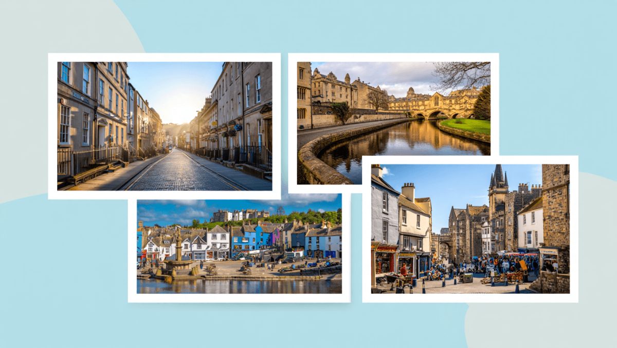 Historic street of Old Town Chester, UK