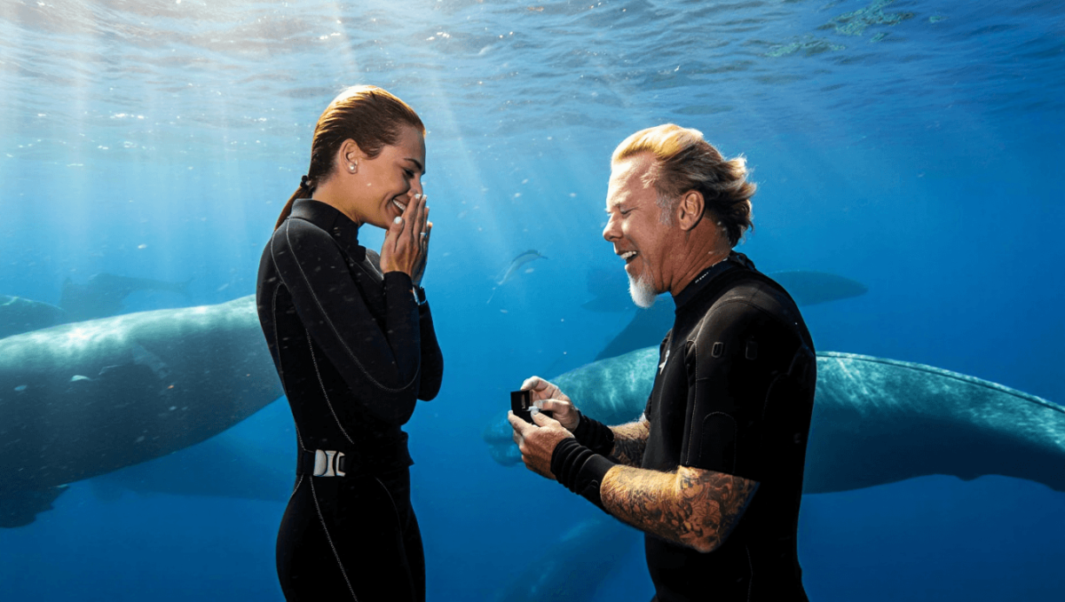 
		The ‘Jaws’-dropping way Metallicaâ€™s James Hetfield, 62, proposed to girlfriend Adriana Gillett, 45	