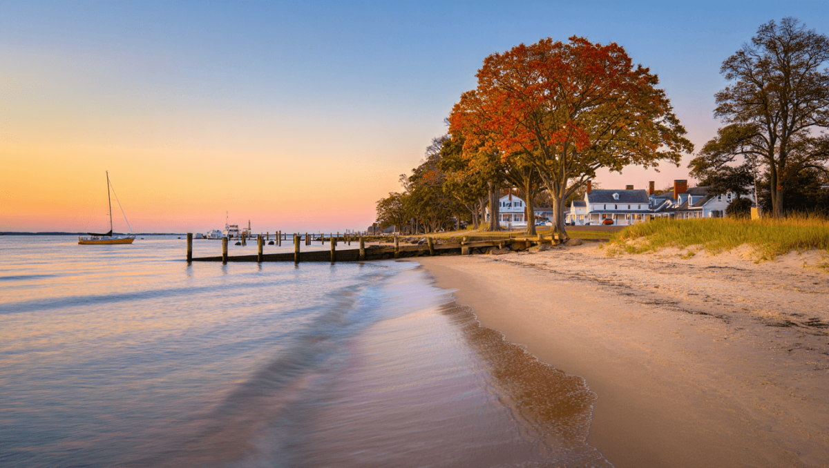 Sandy beach in Cape Charles, VA
