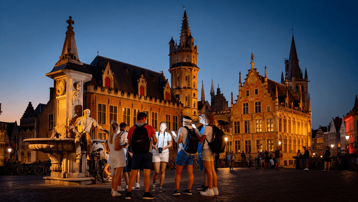 Charming townscape of Mechelen, Belgium