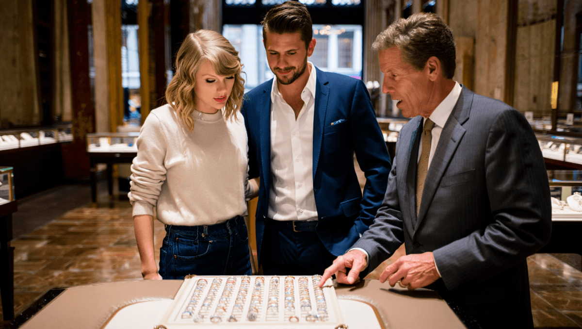 
		Did Taylor Swift and Travis Kelce just pick out their wedding bands?	
