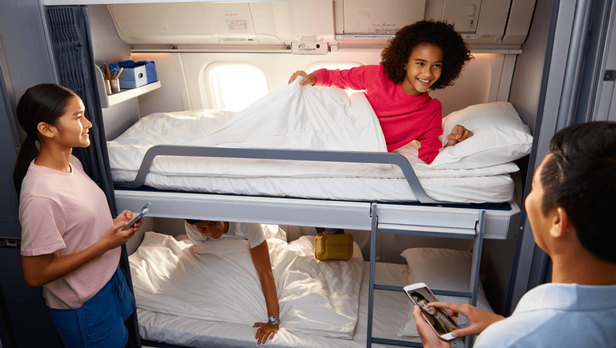 Bunk beds for economy airline passengers now on sale for $125 an hour on Air New Zealand