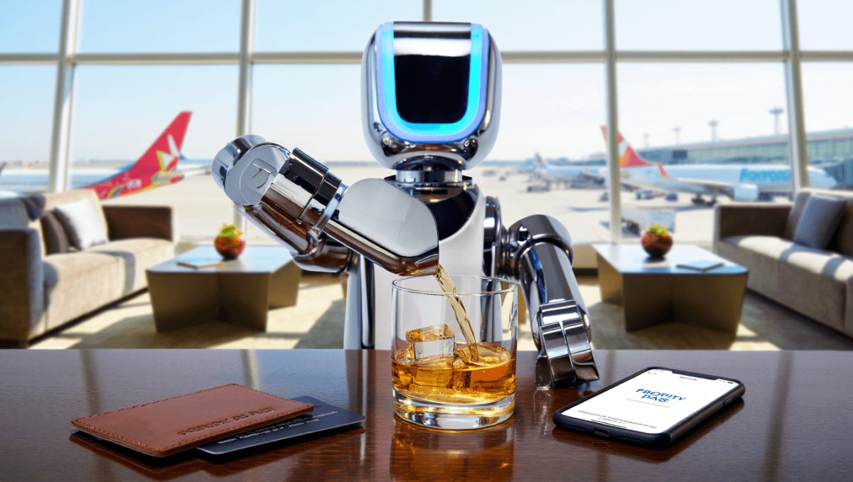 3 things to know about a new lounge type you can access with Priority Pass — complete with robot bartender
