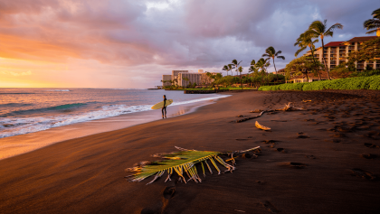 Panoramic view of Oahu greenery and coastline