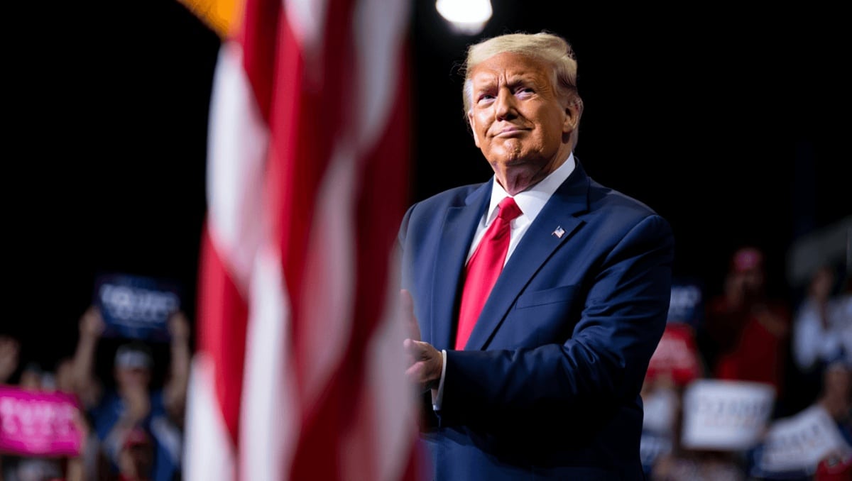 Donald Trump's New Nickname For Democrats Is Flopping Harrrrrrrrrrrrrd