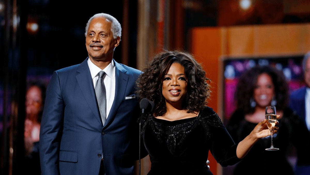 Oprah Winfrey makes rare appearance with longtime partner Stedman Graham at talk show anniversary party