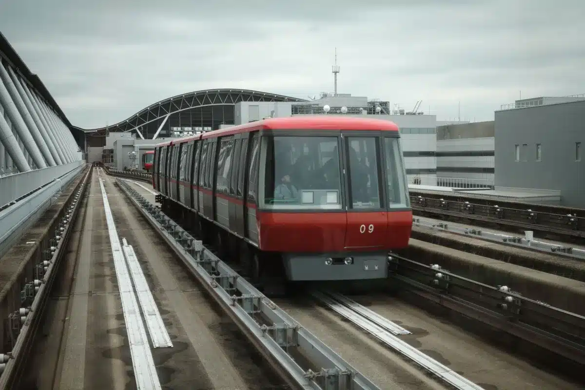 Automated transit system connecting airport terminals and parking facilities