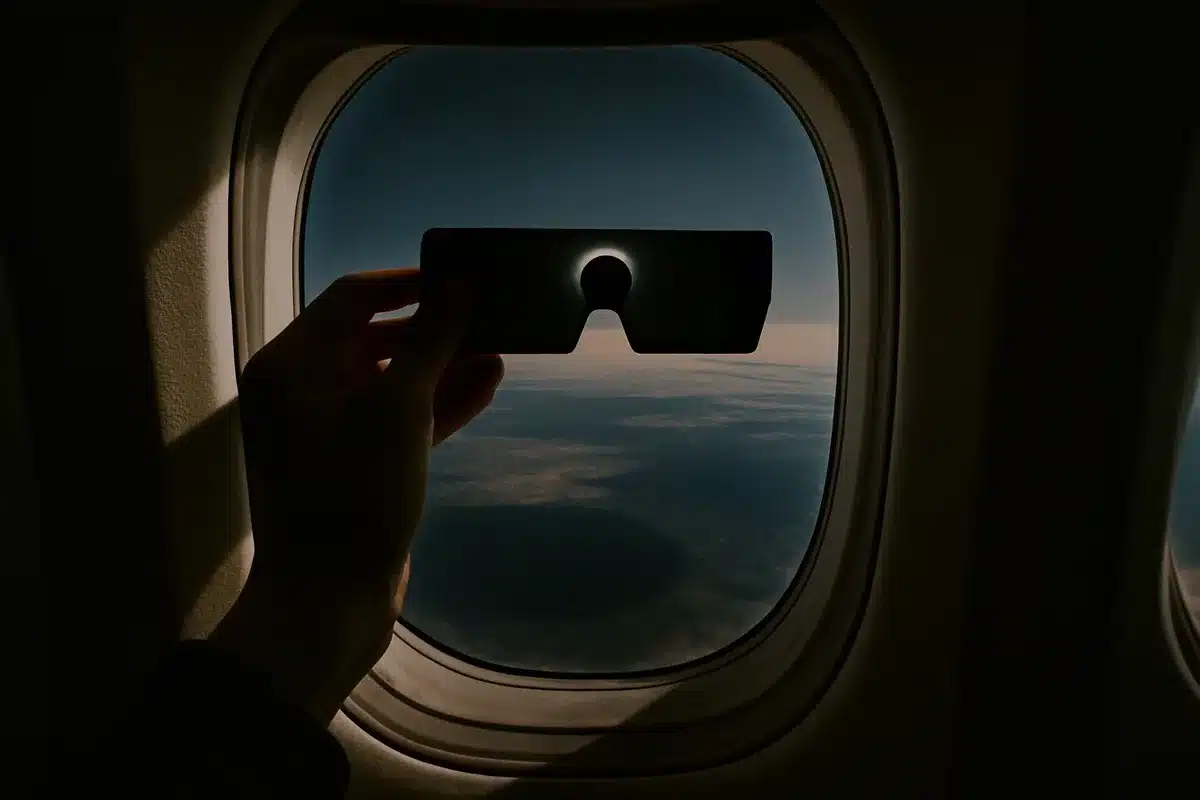 eclipse from a plane for $3: the best view on Earth