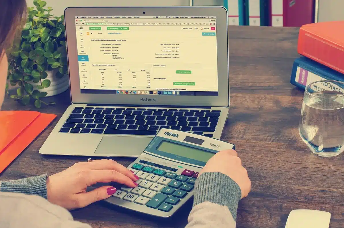 Tax forms and financial documentation on a desk