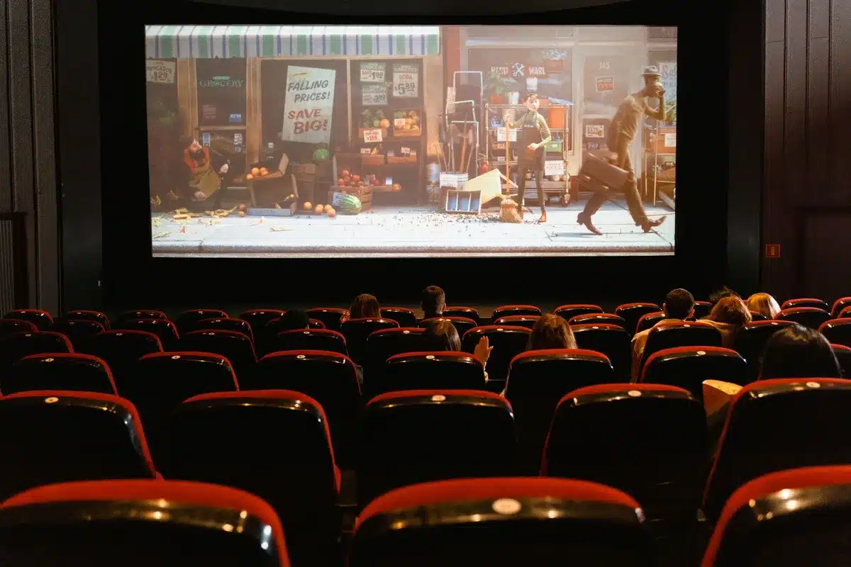 Film reels and projection equipment showcasing archival cinema formats