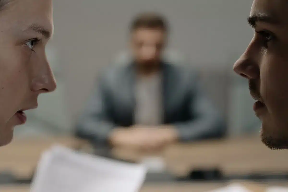 Divided screen showing contrasting perspectives and reactions to a controversial news segment