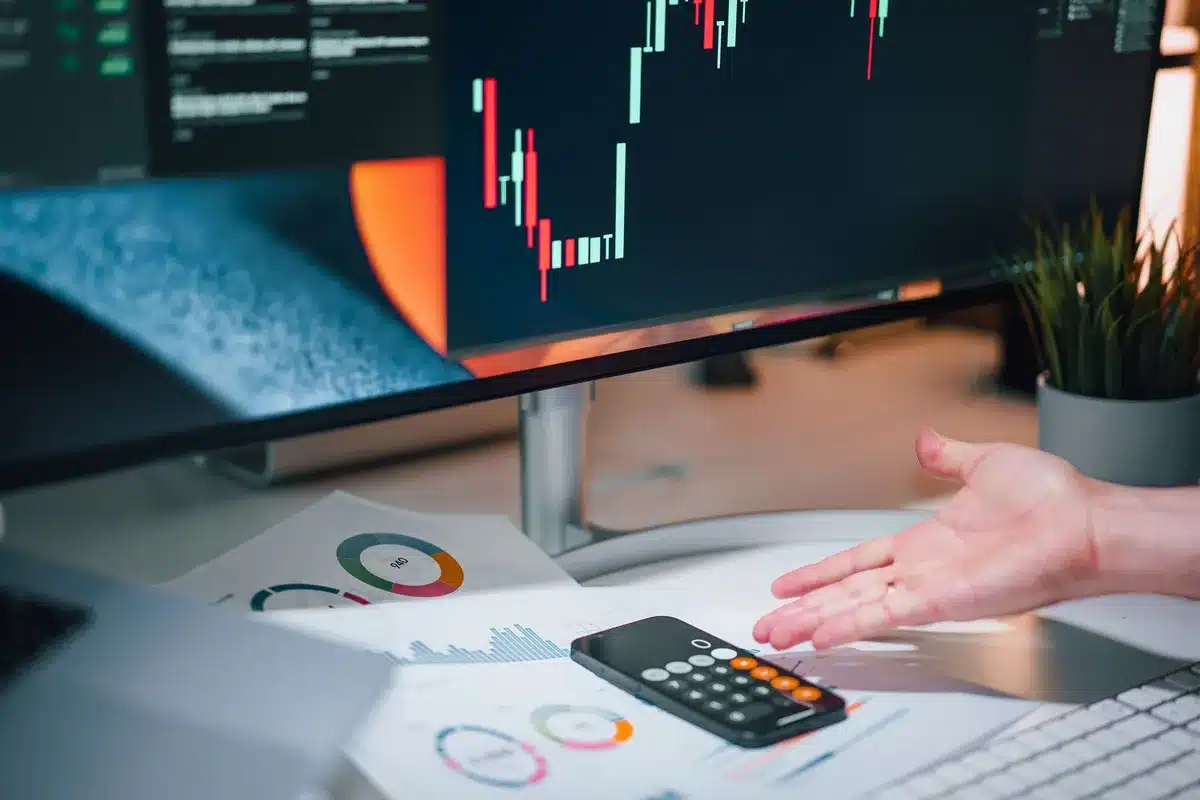 Marketer adjusting budget allocation and filtering search terms on a digital marketing dashboard