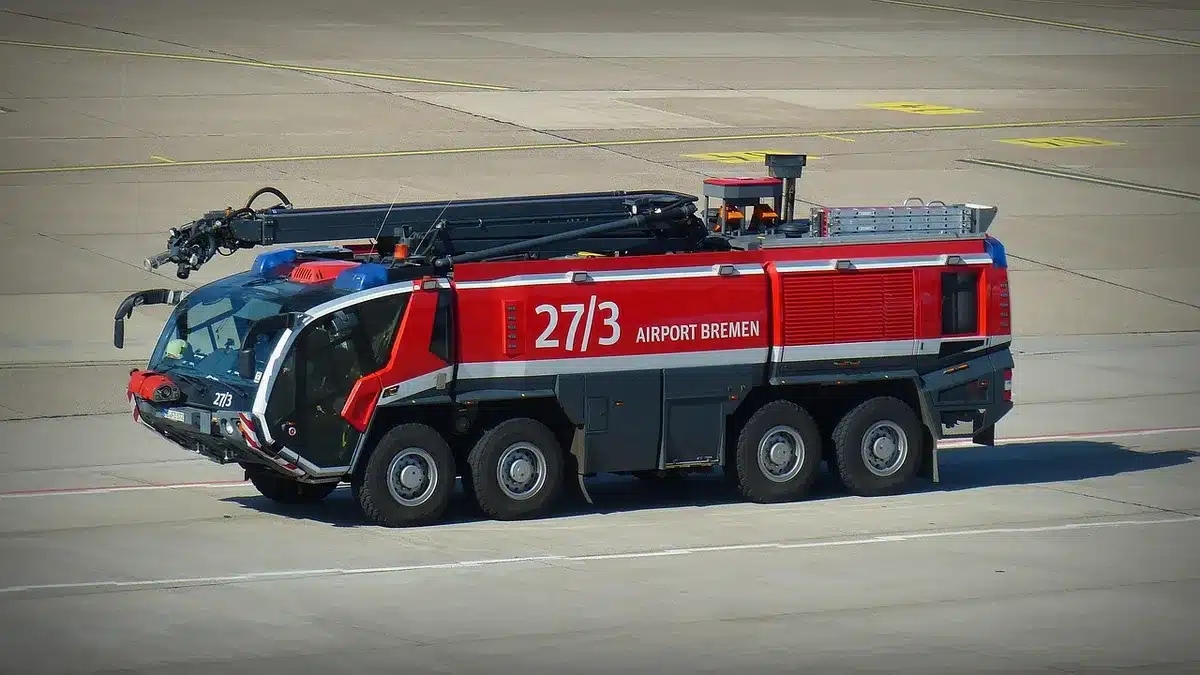 Pasajeros en fila frente a un control de seguridad del aeropuerto