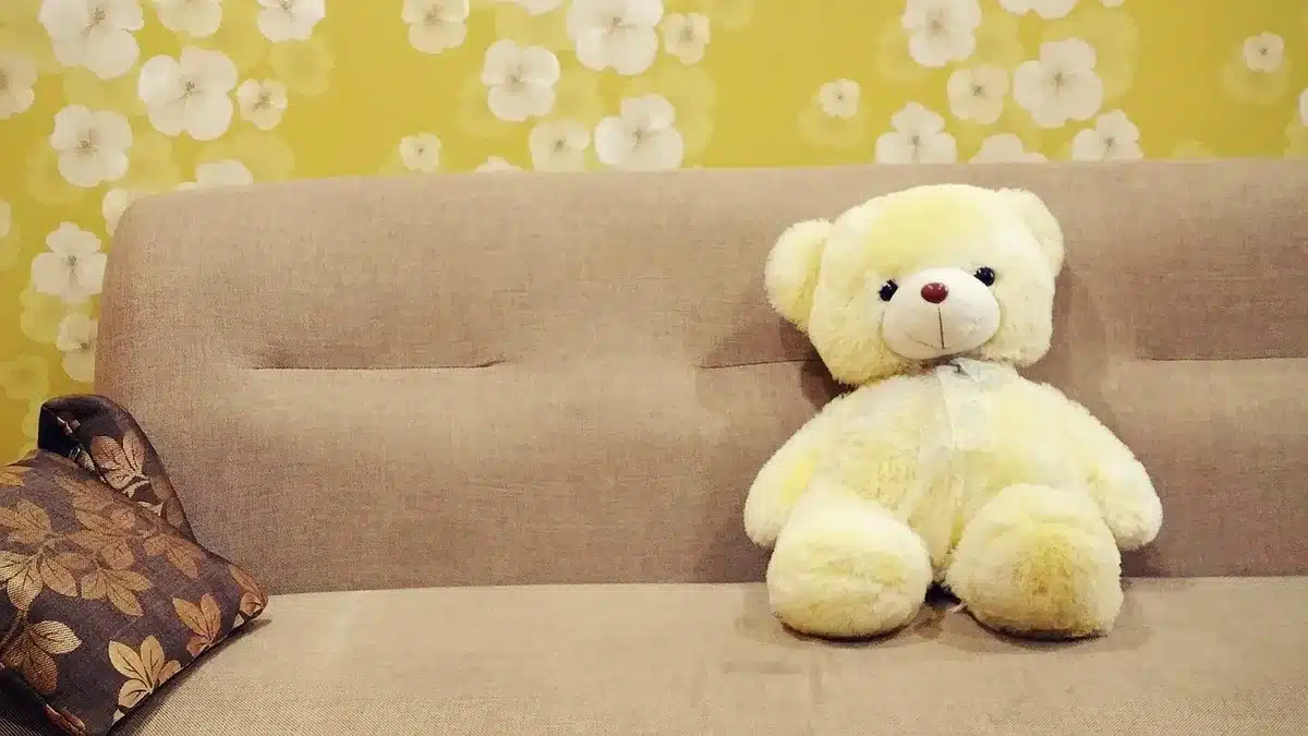 Parent caring for children in a cozy home