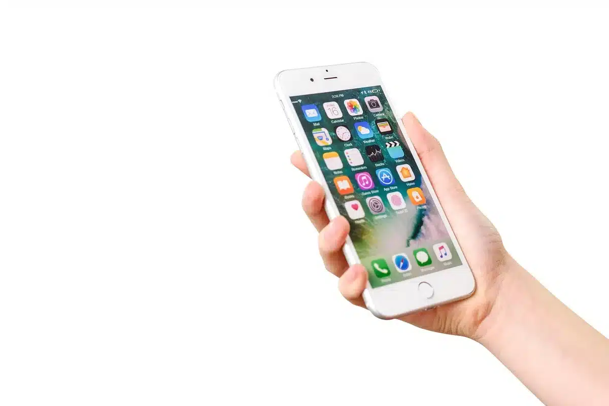 Smartphone showing a confirmed hotel reservation for upcoming stay