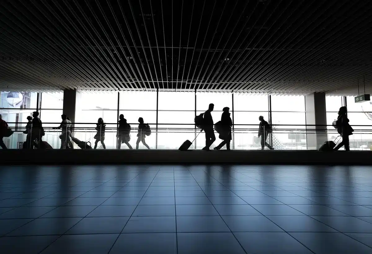Widebody aircraft at an airport gate ready for long‑haul service