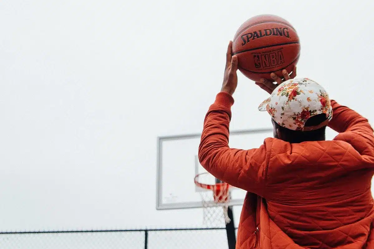 High school girls' basketball team celebrating a championship
