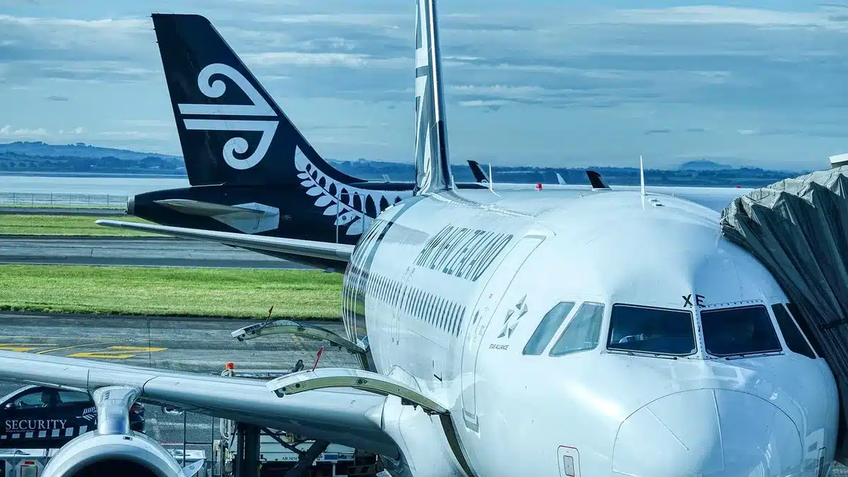 Passengers boarding in early morning light showing varied flight times