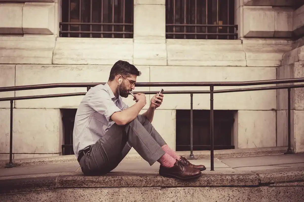 Person checking a points transfer confirmation on a smartphone