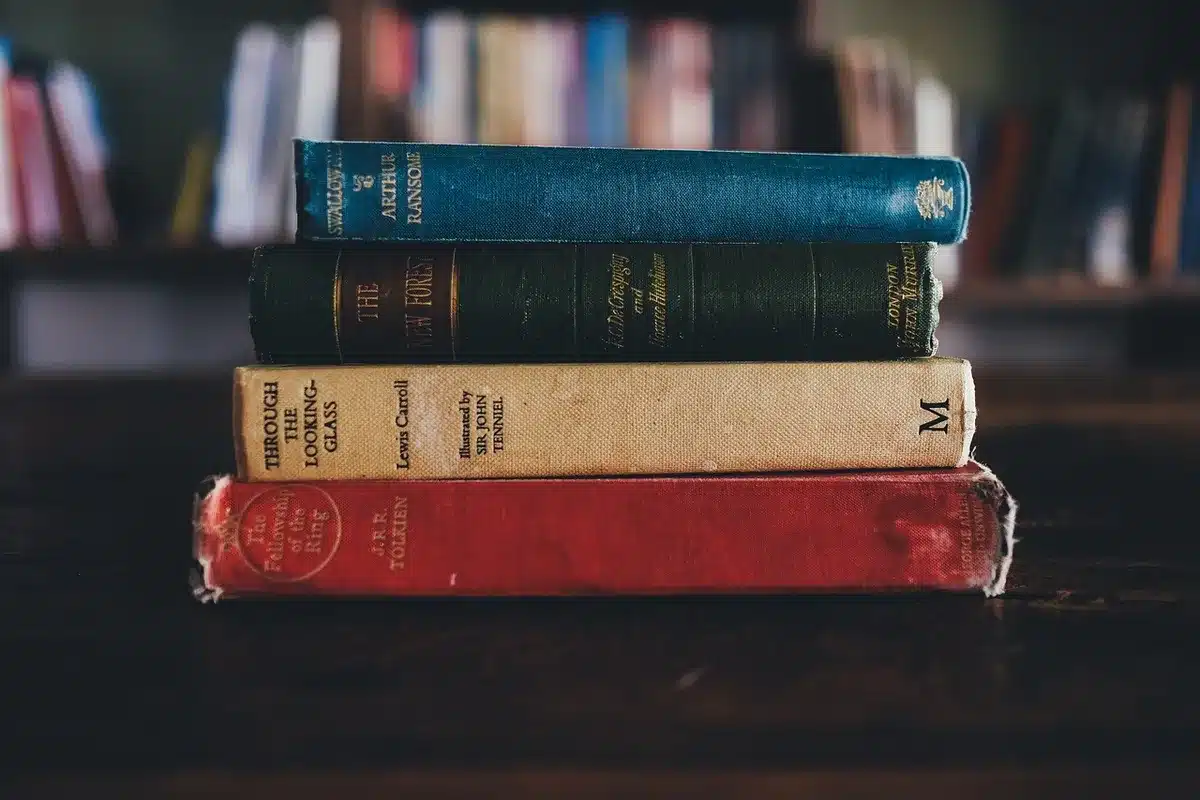 Books and notes from an unconventional law apprenticeship on a study desk