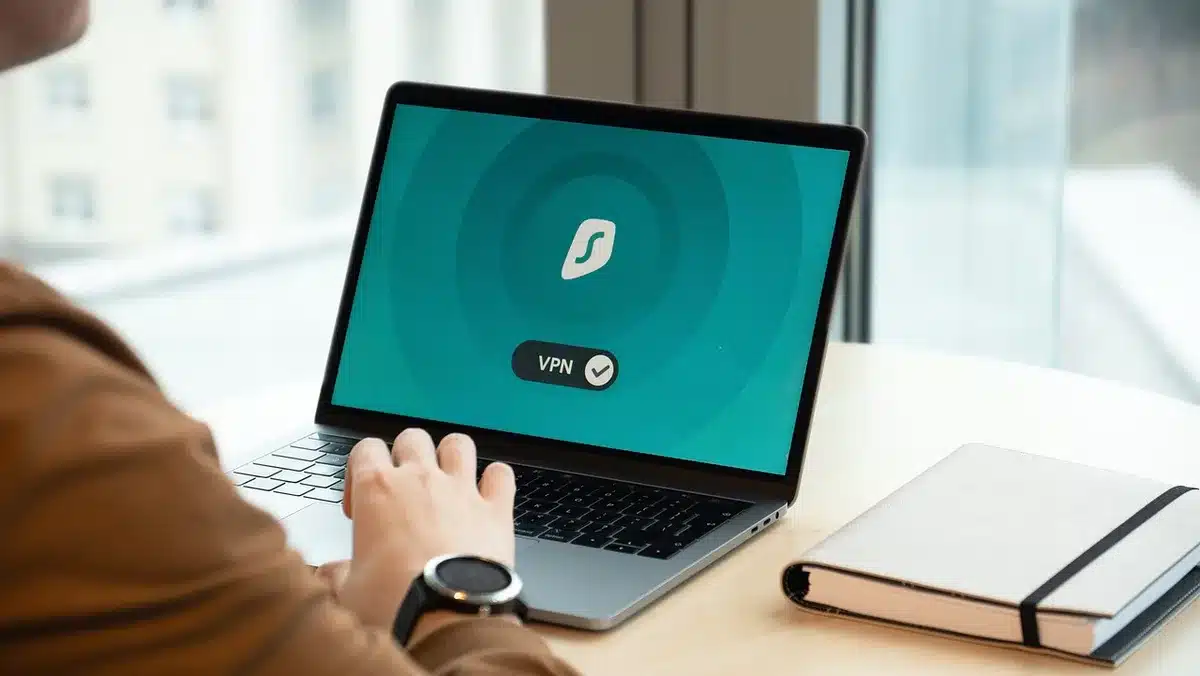Person reviewing privacy settings on a laptop