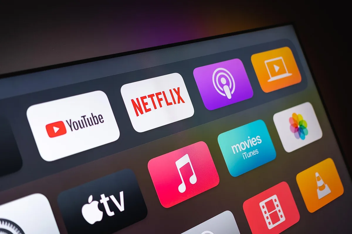 Smart TV screen showing Prime Video home screen